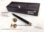 Perfect Replica - Montblanc Black Ballpoint Pen And Gold Cufflinks Set